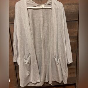 Women’s Cardigan | DONNI OSFA White Grey Stripe